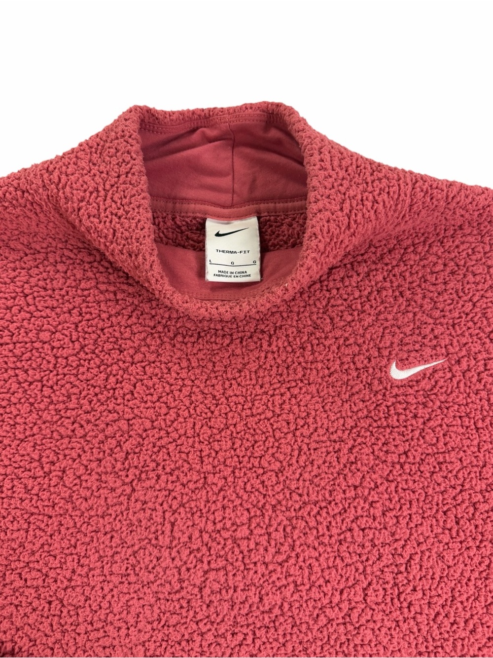 Nike Women's Coral Sherpa Mock Neck Pullover - Picture 2 of 5